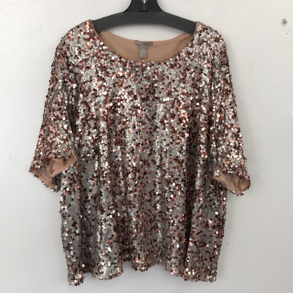 Sequin Top 3X